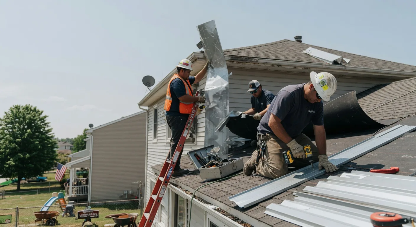 Storm Damage Metal Roof Repair in Milton Center, OH